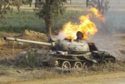 В Слониме на учениях сгорел танк В Слониме на учениях сгорел танк