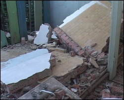 Обрушилась стена одной из церквей Берлина Обрушилась стена одной из церквей Берлина