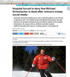 Мошенники распространяют слухи о смерти Шумахера Мошенники распространяют слухи о смерти Шумахера